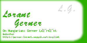 lorant gerner business card